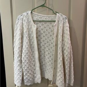 White Knit Cardigan